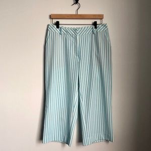 St. John Sport Striped Cropped Pants 12